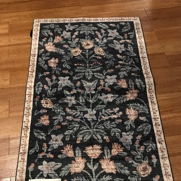 Rifle Paper Co. x Loloi Floral black Moghal Garden Eden Rug - Picture 1 of 6